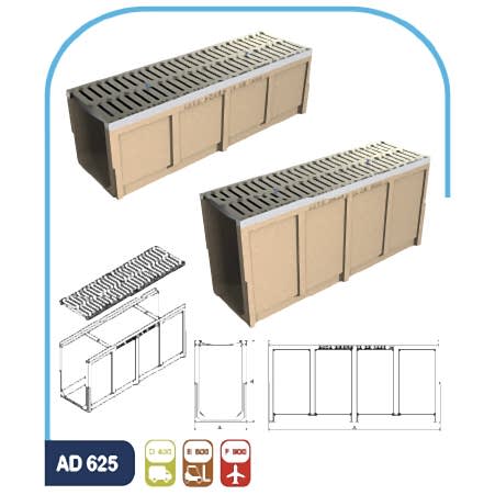 AD 625 - 250 mm Kanallar